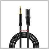 Jack 6.3 TRS to XLR Cable, Symmetrical 6.35 mm Stereo Jack to XLR 1,8m