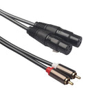 Audio Anschluss Mic Dual RCA Auf XLR Kabel 2 RCA Auf 2 XLR Männlich Hifi Stereo