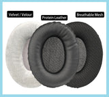 Schwarze Ohrpolster aus Mesh-Velours für Corsair HS35, HS45, HS50, HS60 und HS70