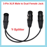 3-poliger XLR-Stecker auf Dual-Buchse kabel Y-Splitter Verlängerungsadapter