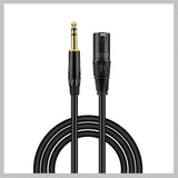 Jack 6.3 TRS to XLR Cable, Symmetrical 6.35 mm Stereo Jack to XLR 1,8m