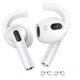 Ohrbügel Ohrpolster Ohrstöpsel für Apple AirPods 3 Tips Silikon Weiß 2 Paar
