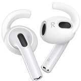 Ohrbügel Ohrpolster Ohrstöpsel für Apple AirPods 3 Tips Silikon Weiß 2 Paar