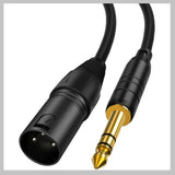 Jack 6.3 TRS to XLR Cable, Symmetrical 6.35 mm Stereo Jack to XLR 1,8m