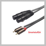 Dual RCA Auf XLR Kabel 2 RCA Auf 2 XLR Männlich Hifi Stereo Audio Anschluss Mic