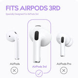 Ohrbügel Ohrpolster Ohrstöpsel für Apple AirPods 3 Tips Silikon Weiß 2 Paar