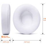 Ersatz Ohrpolster Earpad für Beats Solo 2.0/3.0 Wired/ Wireles Weiß 1 paar