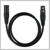 XLR Cable Audio Line 3Pin XLR Male to Female Microphone Extension Cable 1M