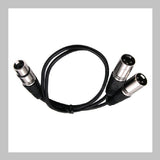 1 XLR-Buchse auf 2 XLR-Stecker Mikrofon Stecker Y Splitter Kabel 50cm