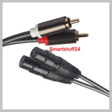 Audio Anschluss Mic Dual RCA Auf XLR Kabel 2 RCA Auf 2 XLR Männlich Hifi Stereo