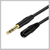 Jack 6.3 TRS to XLR Cable, Symmetrical 6.35 mm Stereo Jack to XLR 1,8m