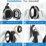 Ersatz Ohrpolster für Kopfhörer  Astro A40 / A50 GEN1 GEN2 Schwarz Paar