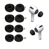 Ohrstöpsel für Apple AirPods PRO / PRO 2 Aufsätze Silikon XS-L Schwarz set
