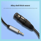 XLR-Buchse auf AUX 3,5 mm Kabel für Computer, Telefon, Lautsprecher, Verstärker