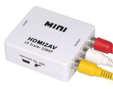 Mini HDMI zu AV Adapter Full HD 1080P Video Audio 3 RCA Signal Konvertier HDMI2A