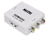 Mini HDMI zu AV Adapter Full HD 1080P Video Audio 3 RCA Signal Konvertier HDMI2A
