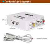 Mini HDMI zu AV Adapter Full HD 1080P Video Audio 3 RCA Signal Konvertier HDMI2A