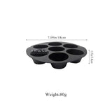 Muffinformen für 7 Tassen, Airfryer-Silikon-Cupcake-Form für 3,5 bis 5,8 l, anti