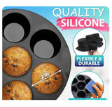 Muffinformen für 7 Tassen, Airfryer-Silikon-Cupcake-Form für 3,5 bis 5,8 l, anti