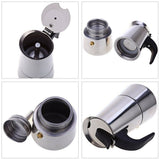 Edelstahl Kaffeekanne Perkolator Latte Herd Kaffeemaschine Coffee Maker Pot
