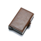 Leder Kartenhalter Kartenetui RFID Geldklammer Geldbeutel Cardholder Case Wallet