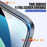 2 Pcs Tempered Glass for iPhone 16 15 14 13 12 11 X  XS 8 7 Screen Protector 9H