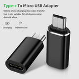 2x Usb-C Adattatore Su Micro USB Tipo C Convertitore per Samsung Huawei LG OTG