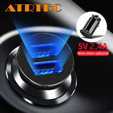Mini 2 USB Accendisigari Caricabatteria Auto Adattatore Cellulare Spina 12V/24V