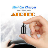 Mini 2 USB Accendisigari Caricabatteria Auto Adattatore Cellulare Spina 12V/24V