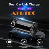 Mini 2 USB Accendisigari Caricabatteria Auto Adattatore Cellulare Spina 12V/24V