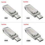 Sandisk Ultra Dual Drive Luxe USB Type-C USB 3.1 OTG USB Stick Pendrive 64 GB