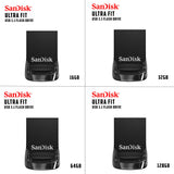 Sandisk Ultra Fit USB Stick 128GB USB 3.1 Flash Unidad High Speed Pendrive