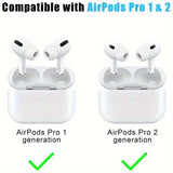 Ear pads for AirPods PRO / PRO 2, ear caps earplugs 3 pairs S/M/L Black