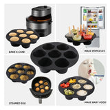 Muffinformen für 7 Tassen, Airfryer-Silikon-Cupcake-Form für 3,5 bis 5,8 l, anti