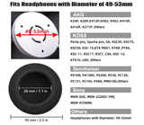Replacement Foam Ear Pads 50mm for Headphones AKG KOSS Sennheiser Sony 5 Pairs