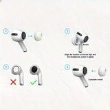 Ear pads for AirPods PRO / PRO 2, ear caps earplugs 3 pairs S/M/L white