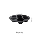 Muffinformen für 7 Tassen, Airfryer-Silikon-Cupcake-Form für 3,5 bis 5,8 l, anti
