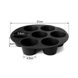 Muffinformen für 7 Tassen, Airfryer-Silikon-Cupcake-Form für 3,5 bis 5,8 l, anti