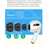 Ear pads for AirPods PRO / PRO 2, ear caps earplugs 3 pairs S/M/L Black