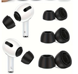 Ear pads for AirPods PRO / PRO 2, ear caps earplugs 3 pairs S/M/L Black