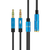 3,5-mm-Mikrofon-Headset-Audio-Splitter-Kabel Buchse auf 2 Stecker-Kopfhörerkabel