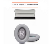 Headband + EARPADS for Bose QuietComfort QC15 QC25 QC35 QC45 QC35 II Silver