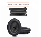 Headband + Earpads for Bose QuietComfort QC35 QC15 QC45 QC25 Q35 II Black 1 Pair
