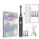 Elektrische Zahnbürste mit Vibration, wiederaufladbarer USB-Ladehülle