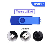 OTG USB-C Flash Drive Type-C Pendrive 32GB 64GB 128GBUSB Stick Memory Stick 2.0