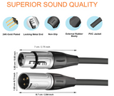 1 XLR-Buchse auf 2 XLR-Stecker Mikrofon Stecker Y Splitter Kabel 50cm