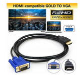 HDMI-VGA Stecker HD-15 Stecker 15Pin Video Adapter Kabel für HDTV PC 1M