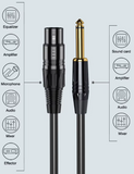 1M XLR auf klinke 6,35 mm Kabel Stecker zu Buchse Klinke auf XLR Kabel zu TRS