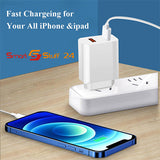 Dual Schnellladegerät Netzteil für iPhone 13/12/11/XR/XS/X/8/7/SE PD Netzteil CE