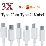 3X USB Typ C Ladekabel Datenkabel für Samsung, HTC ,Huawei, Xiaomi, Oppo, LG 1M